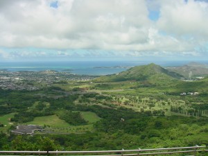 Oahu, the third largest of the Hawaiian Islands. Honolulu is on its southeast coast.