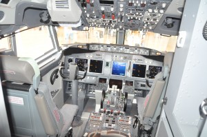 A Boeing 737 cockpit