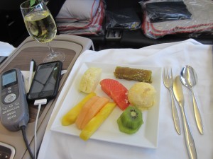 A meal on Turkish Airlines