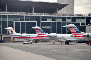 American Airlines regional jets at LaGuardia