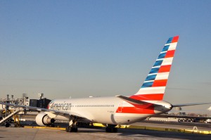 An American Airlines jet at JFK