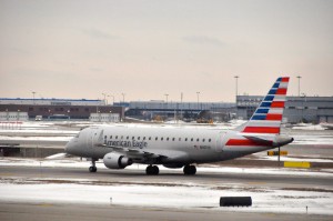 An American regional jet in Chicago last month