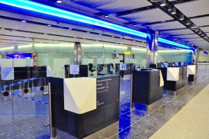 Passport control at Heathrow