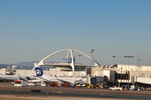An Alaska Airlines plane at LAX
