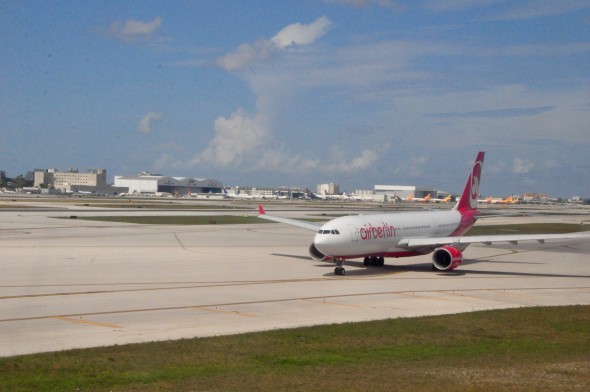 An Air Berlin aircraft in Miami