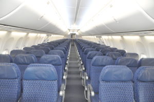 An American Airlines 737 coach cabin
