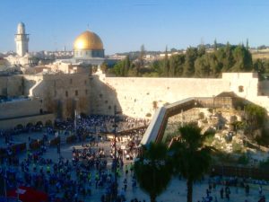 Western Wall and Golden Dome in Jerusalem