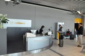 A Lufthansa lounge at Frankfurt Airport