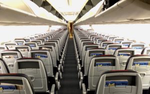 An American Airlines Boeing 737 Max interior